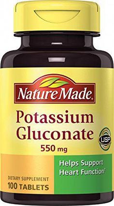 Buy Nature Made Potassium Gluconate 550 mg, Dietary Supplement for Heart Health Support, 100 Count (Pack of 3) on Amazon.com ✓ FREE SHIPPING on qualified orders Health Guru, Simple Plan, Heart Function, Probiotic Foods, Maintain Weight, Diet Menu, Paleo Diet, Heart Health, Vitamin D