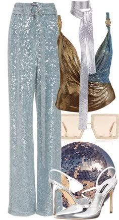 The Disco Outfit | ShopLook Silver 70s Outfit, Coastal Disco Outfit, Disco Rock Outfit, Mamma Mia Disco Aesthetic, Disco Diva Outfit, Disco Chic Outfit, Modern Disco Outfit For Women, Early 2000s Red Carpet, Disco Aesthetic Outfit