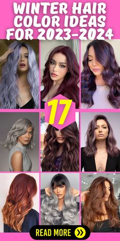 Haircolors Trends 2024, 2024 Hair Trends For Women Color, Spring 2024 Hair Color Trends, Two Tone Hair Color Ideas, Wine Red Hair Color, Two Tone Hair Color, Hair Cut For Girls, Bronze Hair Color, Icy Blue Hair