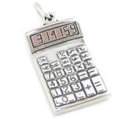 Calculator sterling silver charm .925 Calculators Office Maths charms - Calculator - Sterling Silver 925 - Fitting - Jump Ring - Charm - Maths charms  - - - Calculator Sterling Silver .925 Charm Fitting - Jump Ring - NOT suitable for bead bracelets - NOT suitable for Pandora bracelets - to fit a Pandora bracelet or another design please send a message before purchasing so we can advise the additional fitting that you need to buy Maths charms Sterling Silver Charm 925 Computer & Office Charm Fitt Math Calculator, Teacher School, Computer Office, Sterling Silver Charms, Sterling Silver Jewellery, Fine Jewelry Bracelets, Pandora Bracelets, Math Teacher, Chain Necklaces