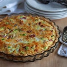 a pie sitting on top of a wooden table