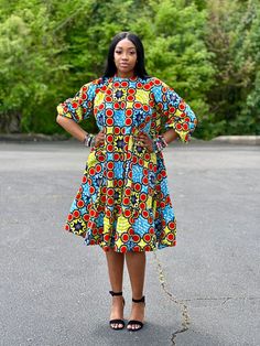 ✨  Embrace your unique beauty and make a statement this summer with this exquisite piece of African-inspired fashion. ✨ This exquisite Plus Size Elegant Dress seamlessly blends traditional African Ankara fabric with contemporary elegance, resulting in a stunning piece that celebrates your unique style. Designed specifically for the modern woman who embraces her curves, this dress boasts a flattering silhouette that accentuates your figure in all the right places. The flowing skirt gently cascade Traditional A-line Spring Dress, Traditional Knee-length Spring Dress, Colorful Pattern Dresses For Festivals, Traditional Printed Dresses For Spring, Traditional Printed Spring Dresses, Traditional Knee-length Midi Dress For Summer, Traditional Knee-length Summer Midi Dress, Traditional Fitted Midi Dress For Summer, Multicolor Midi Dresses For Festival