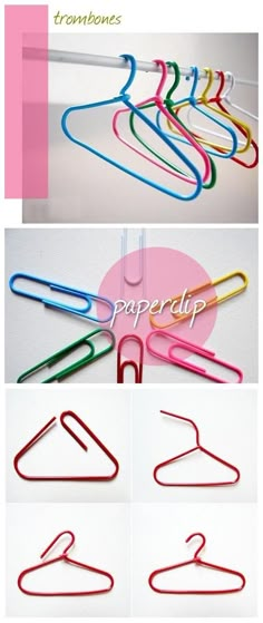 four different types of paper clips with the word poper up on it's side