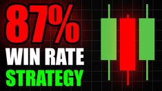 an arrow with the words, 78 % win rate strategy on it and a bar chart