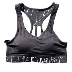 Runner Island Womens Black Lava Rock Sports Bra with Strappy Back Padded Marble Print High Impact for Running Crossfit at Amazon Women’s Clothing store Interval Running, Printed Sports Bra, Workout Schedule, Padded Sports Bra, Fit Board Workouts, Lava Rock, Marble Print