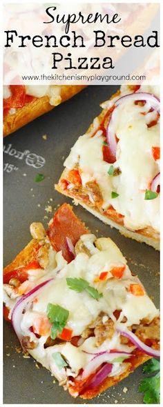 two slices of pizza with cheese and vegetables