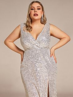 This Dress is fashionable for every occasion. the dress is made-to-order by professional tailors. You can choose from 50 colors, Regular sizes 2 to 16 and plus sizes 14w to 26W. Custom size is also available. Plus Size Sparkle Dress, Skimpy Dresses, Dancesport Dresses, Formal Maternity Dress, Sequin Evening Dress, Sequin Prom Dress, Sequin Evening Dresses, Evening Dresses Plus Size, Formal Dresses For Weddings