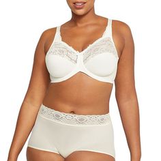 ​​​This microfiber and lace minimizer bra offers you the very best in beauty and comfort!Beautiful And Comfortable Styling. Luxuriously Soft Fabric. The Lily Fit System Delivers Love At First Fit! Bras Have An Open Neckline, Less Projection To Help Clothes Fit Better, Plus Wider-set Straps & A More Open Underwire For Natural Support. Gorgeous Lace Details. Smooth Under Clothes. Guaranteed Comfort. Minimizes Size Not Shape. Minimizer Reduces Bust Projection Up To 1½" Fabric: Lace And Back: Ny Minimizer Bras, Minimizer Bra, Minimiser Bra, Bra Types, Love At First, Full Figured, Underwire Bra, Lace Bra, Bra Sizes