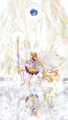 a painting of a fairy holding a wand