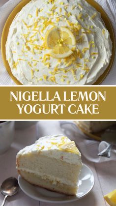 Nigella Lemon Yogurt Cake Lemon Yoghurt Cake, Greek Yogurt Cake, Almond Biscotti Recipe, Lemon Yogurt Cake, Nigella Lawson Recipes, Citrus Desserts, Lemon Pound Cake Recipe, Glaze For Cake, Italian Cream