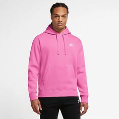 Nike Club Pullover Hoodie Nike Sportswear Club Fleece, Men's Sportswear, Hoodies Men Pullover, Mens Club, Orange Fashion, Nike Hoodie, Pullover Designs, Mens Sportswear, Pullover Men