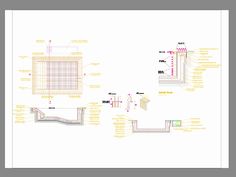 an architectural drawing showing the details for a building's exterior and its surrounding walls