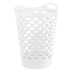 White Flexible Hamper, 60L, Plastic White Laundry Basket, Laundry Hampers, Laundry Space, White Laundry, Birthday Coupons, Bedroom Idea, Laundry Day, Laundry Storage, Apartment Decor Inspiration