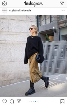 Rok Outfit, Mode Casual, Looks Street Style, Slip Skirt, Mode Inspo, 가을 패션, Autumn Outfit, Elie Saab, Looks Style