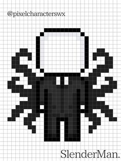 an image of a pixellated character with the words slender man on it's chest