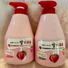 This Set Includes A Body Lotion (19.75 Oz) And Body Wash (19.75 Oz) The Soft Bubble Will Gently Cleanse And Remove Impurities From Your Skin, While The Lightweight Body Lotion Easily Absorbs Into The Skin To Deliver Long Lasting Hydration Without Leaving A Sticky Residue. Main Ingredients: Strawberry Extract And Royal Jelly Extract Expired Date: 03.05.2027 & 03.06.2027 Condition: Brand New, Unused Made In Korea Items Sold As In Listing Photos. Please Review Carefully Before Making Purchase. Happ Strawberry Milkshake Body Wash, Korean Strawberry Body Wash, Body Care Strawberry, Kwailnara Strawberry Milk Body Lotion, Okay Body Wash, Strawberry Milk Body Lotion, Strawberry Body Lotion, Pink Hygiene Products, Korean Body Lotion