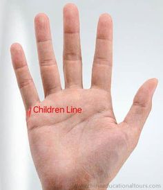 a hand with the word children line written on it