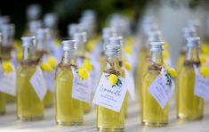 #wedding #weddinginspiration #weddingideas #weddingplanning #weddings #limoncello Mini Limoncello Favors, Limoncello Place Cards, Tuscan Lemon Wedding Decor, Limoncello Wedding Favor Mini Bottles, Wedding Favours Lemoncello, Italian Wedding Party Favors