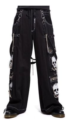 Super Skull Pants Skull Pants, Tripp Pants, Punk Style Outfits, Alt Clothes, Alt Outfits, Emo Outfits, Estilo Punk, Punk Outfits, Grunge Goth