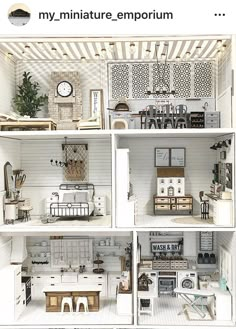 a doll house with all the furniture in it