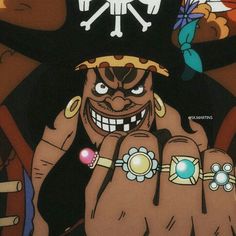 an image of a cartoon character with tattoos on his fingers and hands in front of him