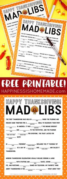 free printable mad libs for kids to use in halloween themed crafts and activities