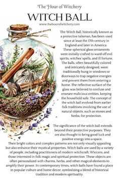 House Protection Ritual, Witches Protection Jar, Witch Homestead, Witch Balls Protection Diy, Witchcraft Herbs Meanings, Witch Balls Diy, Witch Camping, Witches Pantry, Witch Practice