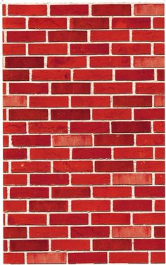 a red brick wall with white background