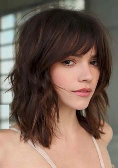 Baby Hair Cut Style, Cute Medium Length Hairstyles, Bangs Hairstyles, Bangs With Medium Hair, Shoulder Length Hair Cuts, Haircuts With Bangs