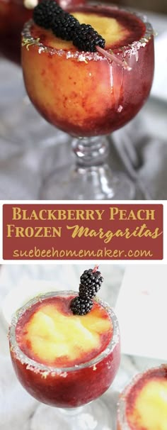 Blackberry Peach Frozen Margaritas are the perfect hot weather drink. Use good quality liqueurs, fresh limes, frozen fruit, and plenty of ice! Hot Weather Drinks, Blackberry Peach, Frozen Margarita, Frozen Margaritas, Alcohol Drink Recipes, Frozen Fruit, Drinks Alcohol Recipes, Frozen Drinks