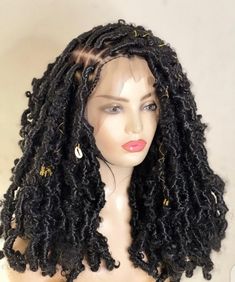 Butterfly Locs Medium Length, Locs For Black Women, Textured Locs, Loc Wig, Faux Locs Goddess, Locs Goddess, Fav Hairstyles