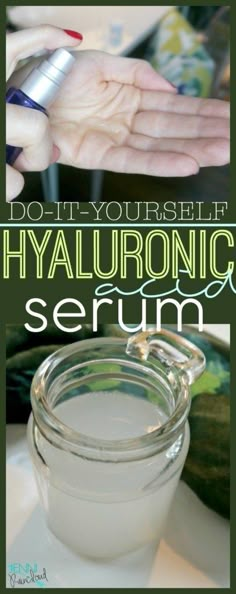 Hyaluronic Acid Serum Recipe, Diy Serum, Face Creams, Hyaluronic Serum, Diy Facial, Diy Skincare, Hyaluronic Acid Serum, Skin Products, Skin Care Recipes