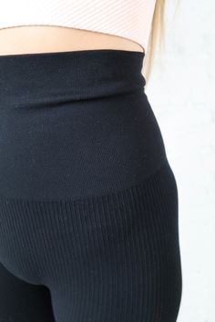 You'll love our Black Ribbed Full Length Leggings! These stylish leggings are made with a ribbed fabric for an extra layer of texture and feature a high waistband that provides support without feeling restrictive. Perfect for activewear or casual wear, these trendy leggings will become your go-to wardrobe essential this winter. Our leggings offer all the features you need to look great while staying comfortable: they're handmade, unbreakable, breathable, and lightweight. Plus, they come in multi Ribbed Leggings Outfit, Trendy Leggings, Stylish Leggings, Winter Must Haves, Ribbed Leggings, Ribbed Texture, Black Rib, Ribbed Fabric, Tight Leggings