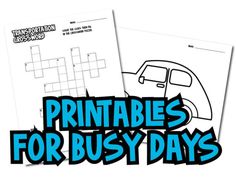 printables for busy days