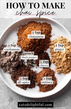 how to make chai spice on a white plate