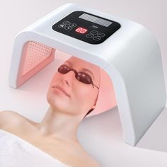 PRICES MAY VARY. 【LED Face Mask Light Therapy】7-in-1 LED beauty equipment can control the color of light and skin care time through the button on the top, so that you can feel the skin care experience at the level of beauty salon at home. 287 large rows of light beads and 180 ° light source provide comprehensive skin care for your face, neck, hands and body. 【7 Color Mask Function】Red, green, blue, purple, cyan, yellow and white. 7 different colors light, suitable for different skin types.Led be Face Mask Spa, Facial Equipment, Rejuvenation Lighting, Mask Spa, Light Therapy Mask, Light Mask, Led Face Mask, Spa Facial, Led Mask