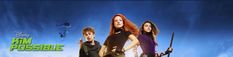 the cast of disney's kim possible pose in front of a blue sky background