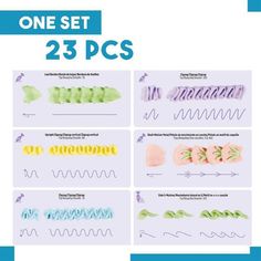 four different types of fingerprints with the words, one set and two pics