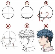 how to draw an anime character's face in 3 easy steps step by step