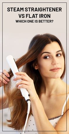 While flat iron deteriorates the hair quality, steam straighteners are the new fad. Slowly they are making their way to mainstream hair styling to achieve a smooth and sleek hairstyle. Steam Straightener, Flat Iron Tips, Steam Hair Straightener, Hair Steaming, Curls For Long Hair, Hair Straightening Iron, Gorgeous Hair Color, Easy Summer Hairstyles