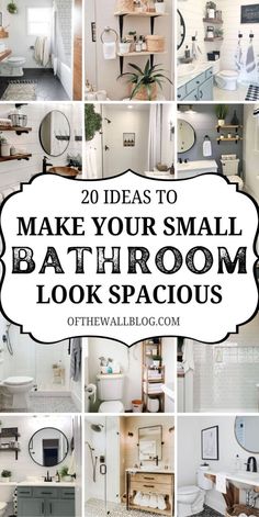 bathroom with lots of white and gray decor on the walls, including shelves, sink, toilet