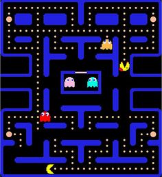 an old school computer game with pacman