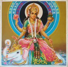 Maa Mahalaxmi, Devi Shakti, Lakshmi Maa, Vintage Art Gallery, Devi Lakshmi, Coconut Health, Maha Lakshmi, Devi Images