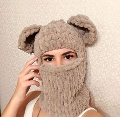 The most on-trend hat of winter 2022-2023!  We create exactly those plush balaclavas you see on social media!  112 colors of yarn Today's plush balaclava is not only a fashionable hat, but also an impromptu face mask for our situation:)  Soft, warm and very cozy - with or without ears, with chain decor or melange - any of them will be fashionable, trendy and so comfortable for you! Knitted balaclava - a basic thing for the coming winter.   ------------------------ EVERYTHING YOU NEED TO KNOW ABO Warm Balaclava Mask For Winter, Warm Balaclava For Winter, Warm Full Face Balaclava For Winter, Winter Balaclava Mask For Cold Weather, Winter Balaclava For Cold Weather, Christmas 2022/2023 Trends, Bunny Ski Mask, Balaclava With Ears, Bunny Balaclava