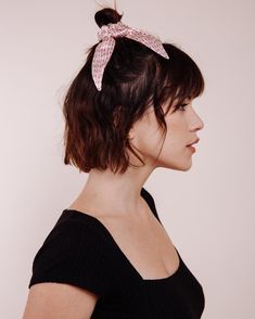 "Careful babe, everyone will be wanting the key to your heart when they set sights on this one! SUPER SLEEK, SUPER FUN, SUPER FAB! THIS SILK SCRUNCHIE TIE WILL HAVE YOU LOOKING CUTE AS HECK! IT'S LIKE A PARTY, FOR YOUR HAIR. - ONE SIZE - MADE IN L.A. WITH LOVE - MEASURES APPROX. 6\" FROM TOP TO BOTTOM AND 2.5\" IN DIAMETER - HANDMADE FROM 100% SILK CHARMEUSE Visit our shop for more hair accessories, headbands, scarf turbans and velvet turbans: https://www.etsy.com/shop/ShopImWithTheBand If you h Wispy Curtain Bangs, White Scrunchie, Blue Scrunchie, Velvet Turban, Short Hairstyles Fine, Luxury Resort Wear, Velvet Scrunchie, I'm With The Band, Hair Reference