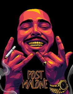 Post Malone Wallpaper, Tupac Art, Hip Hop Artwork, Digital Art Drawing, Rapper Art, Psy Art, Colour Art, Image Swag, Graphic Poster Art