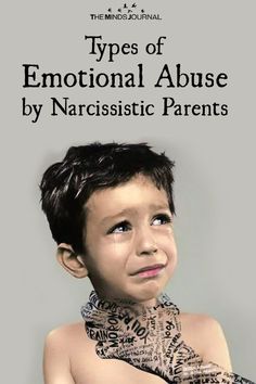 a young boy wearing a neck tie with the title'types of emotionally abused by narcisticistic parents '