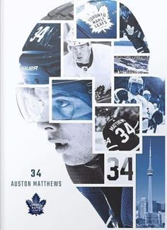 an advertisement for the toronto maples hockey team, featuring photos of their players and numbers