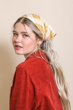 A lightweight, flannel head scarf with a no-slip elastic band to keep your super cute style in place all day. #LoveMyLeto 100% Polyester Imported Mall Ideas, Gel Hair, Whitening Strips, Spray Hair, Sorority Rush Dresses, Teeth Whitening Strips, Hair Scarf Styles, Bachelorette Dress, Casual Bodysuit