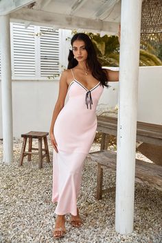 Steal the spotlight in our All Yours Satin Maxi Dress in Pink, a captivating and glamorous ensemble perfect for red carpet events, formal galas, or any occasion where you want to exude confidence and allure. Chic Pink Maxi Dress With Sweetheart Neckline, Fitted Feminine Midi Dress For Prom, Fitted Feminine Midi Prom Dress, Glamorous Summer Evening Satin Dress, Glamorous Spring Evening Dress With Spaghetti Straps, Glamorous Spaghetti Strap Evening Dress For Spring, Glamorous Summer Formal Satin Dress, Glamorous Satin Evening Dress For Summer, Pink Slip Dress With Spaghetti Straps For Party